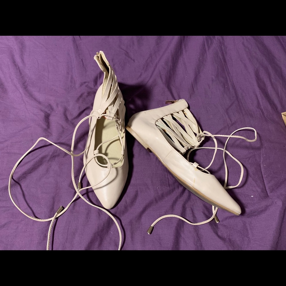 Forever lace up flats 7M